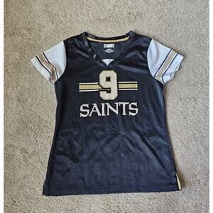 New Orleans Saints Drew Brees #9 Womens Jersey NFL Shirt Size large